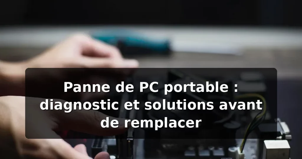 Dépannage ordinateur portable : diagnostic et solutions — illustration