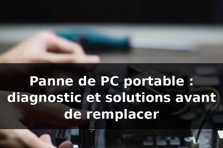 Dépannage ordinateur portable : diagnostic et solutions — illustration