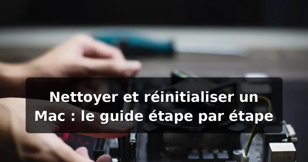 Réinitialiser un Mac : guide étape par étape (2026) — illustration